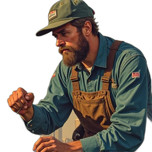staff, weapon, jacket, hat, photorealistic, oil painting, concept art, pixel art transparent PNG cut-out