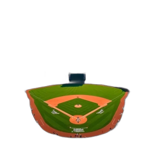 panoramic, view, baseball, stadium, filled, spectators, surrounded, cityscape transparent PNG cut-out