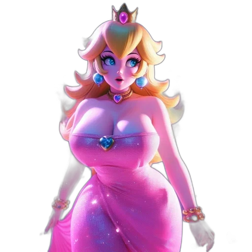 dress, crown, concept art, fantasy art, 3d render, vaporwave, pastel, luxurious transparent PNG cut-out