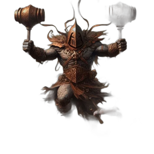 staff, weapon, mask, concept art, fantasy art, pixel art, 3d render, earth tones transparent PNG cut-out