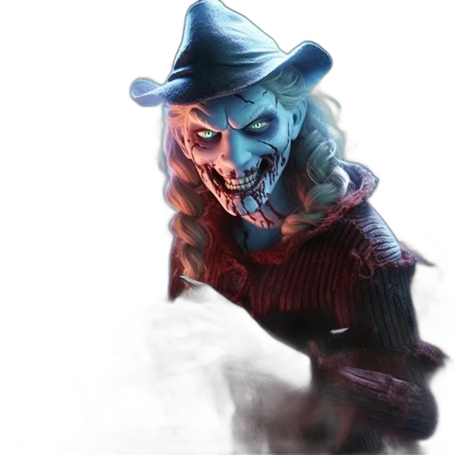 mask, hat, face, staff, concept art, fantasy art, 3d render, comic book art transparent PNG cut-out