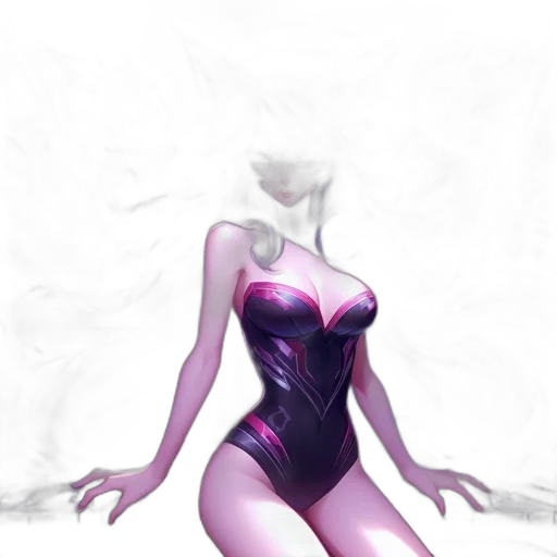 dress, robot, mask, concept art, fantasy art, 3d render, comic book art, neon lights transparent PNG cut-out