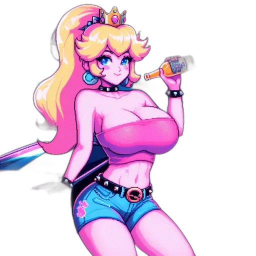 vaporwave, pixel art, concept art, cartoon, neon lights, neon, pastel, colorful transparent PNG cut-out