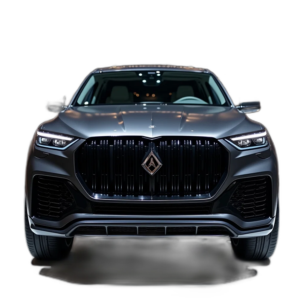 car, sleek, black, suv, modern, design, showcased, auto transparent PNG cut-out