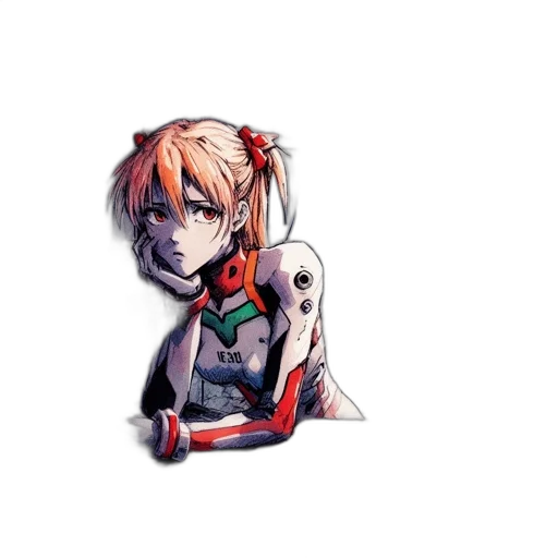 robot, weapon, face, dress, pixel art, anime, concept art, 3d render transparent PNG cut-out