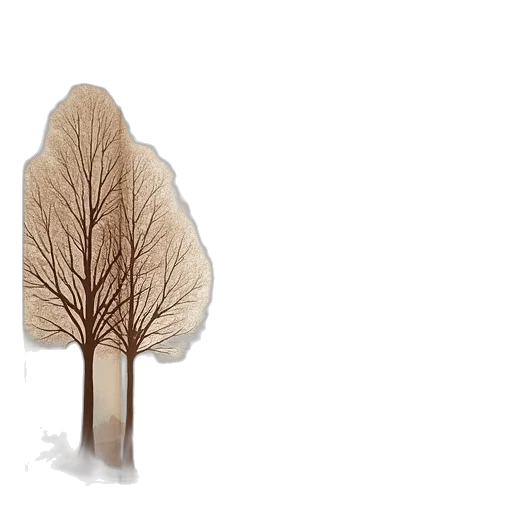 tree, hair, crown, umbrella, 3d render, concept art, photorealistic, fantasy art transparent PNG cut-out