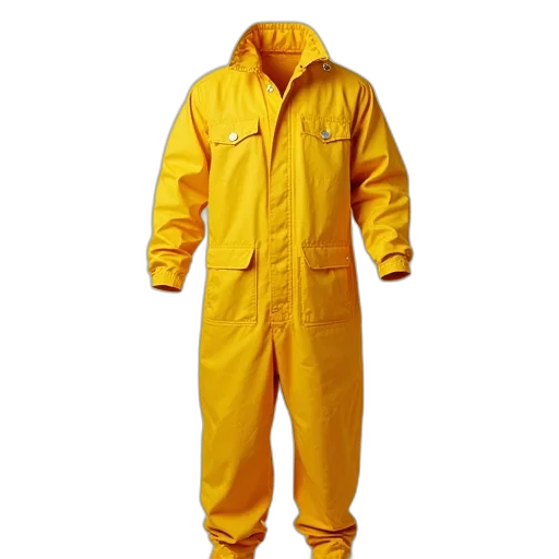jacket, dress, golden, image, protection, coverall, yellow, buttoning transparent PNG cut-out