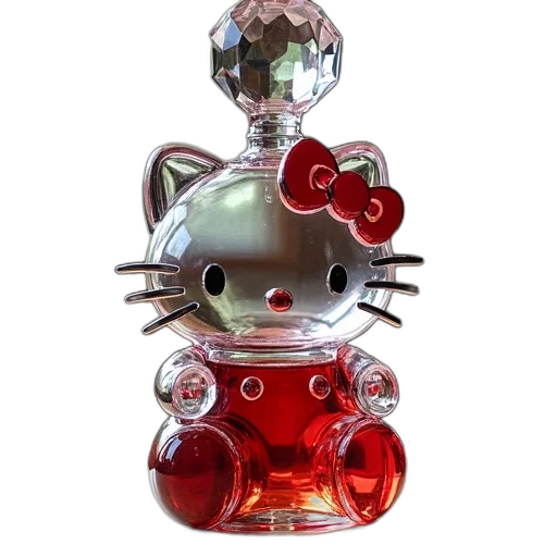 crystal, hello, kitty, glass, wine, decanter transparent PNG cut-out