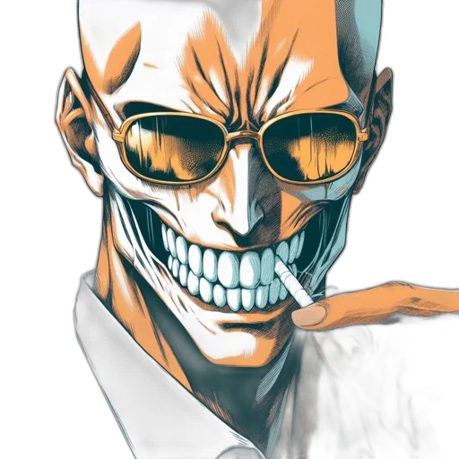 mask, face, staff, comic book art, concept art, watercolor, anime, blue transparent PNG cut-out