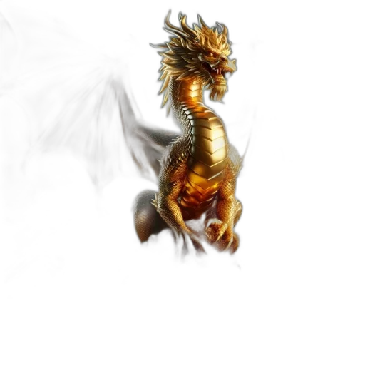 dragon, creature, animal, staff, fantasy art, concept art, photorealistic, 3d render transparent PNG cut-out