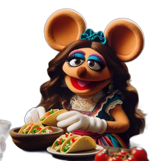 food, animal, mask, face, 3d render, concept art, photorealistic, senorita transparent PNG cut-out