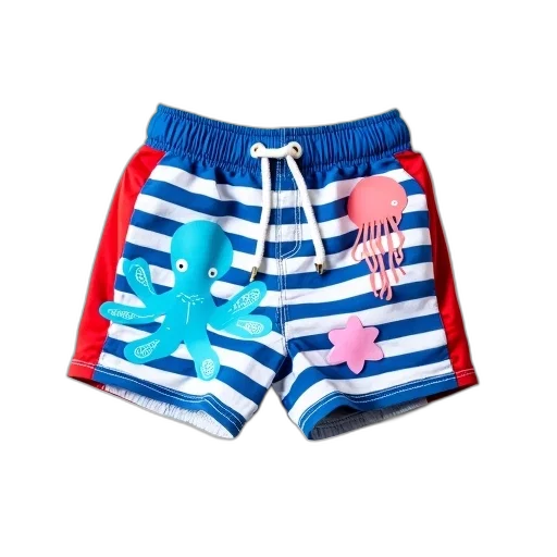 blue, pair, white, striped, swim, shorts, red, stripe transparent PNG cut-out