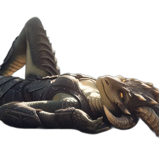 dragon, shoes, creature, mask, 3d render, concept art, photorealistic, fantasy art transparent PNG cut-out
