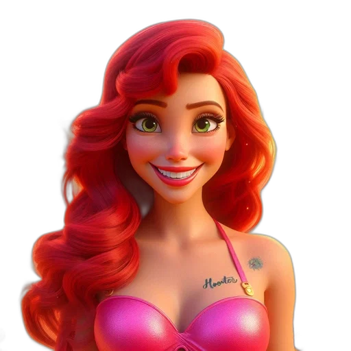jewelry, dress, cartoon, 3d render, photorealistic, fantasy art, animated, woman transparent PNG cut-out