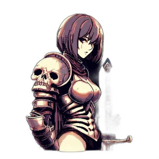 weapon, robot, sword, staff, fantasy art, concept art, comic book art, pixel art transparent PNG cut-out