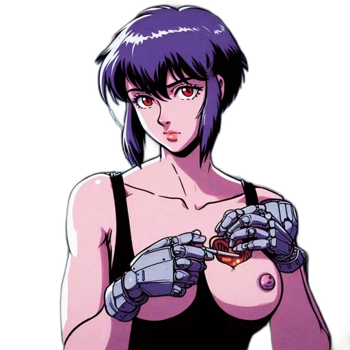 robot, weapon, cyberpunk, pixel art, concept art, vaporwave, animated, character transparent PNG cut-out