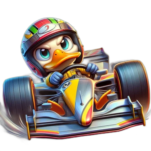 robot, car, 3d render, concept art, pixel art, photorealistic, cartoonish, duck transparent PNG cut-out