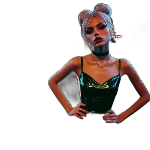 dress, mask, concept art, 3d render, fantasy art, cartoon, pastel, dark transparent PNG cut-out