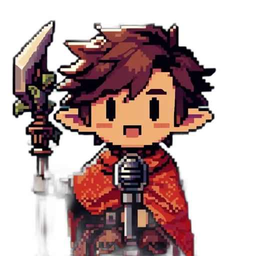 staff, sword, weapon, dragon, pixel art, fantasy art, concept art, cartoon transparent PNG cut-out