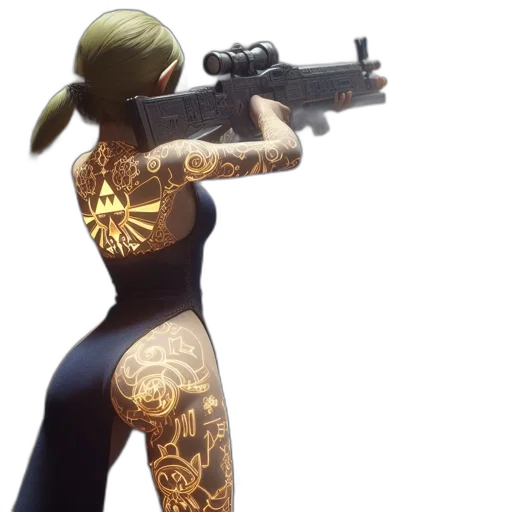 weapon, concept art, 3d render, cyberpunk transparent PNG cut-out