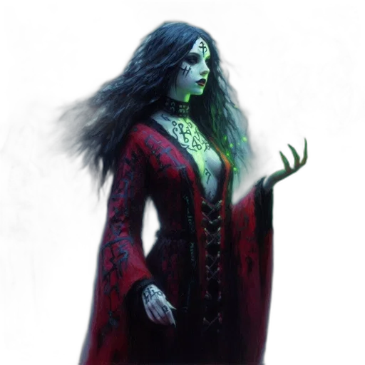 dress, creature, staff, fantasy art, concept art, comic book art, photorealistic, green transparent PNG cut-out
