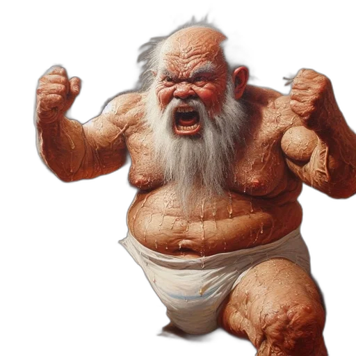 creature, face, concept art, photorealistic, fantasy art, 3d render, older, man transparent PNG cut-out