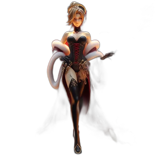dress, staff, mask, concept art, fantasy art, pixel art, 3d render, dark transparent PNG cut-out