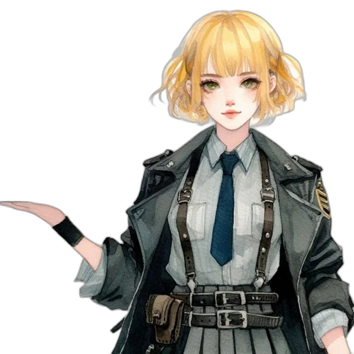 staff, jacket, weapon, concept art, anime, fantasy art, pixel art, monochrome transparent PNG cut-out