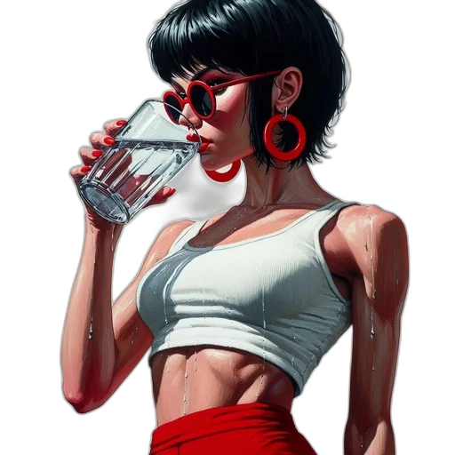 bottle, jewelry, weapon, comic book art, cyberpunk, concept art, pixel art, neon lights transparent PNG cut-out