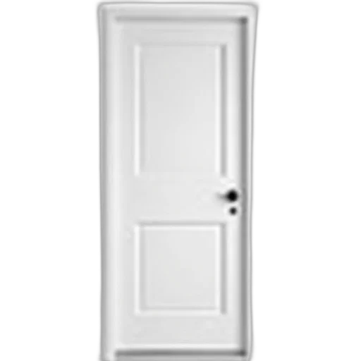 furniture, 3d render, plain, white, door, round, knob, right transparent PNG cut-out