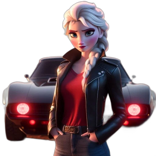 jacket, car, weapon, robot, concept art, 3d render, cartoon, comic book art transparent PNG cut-out