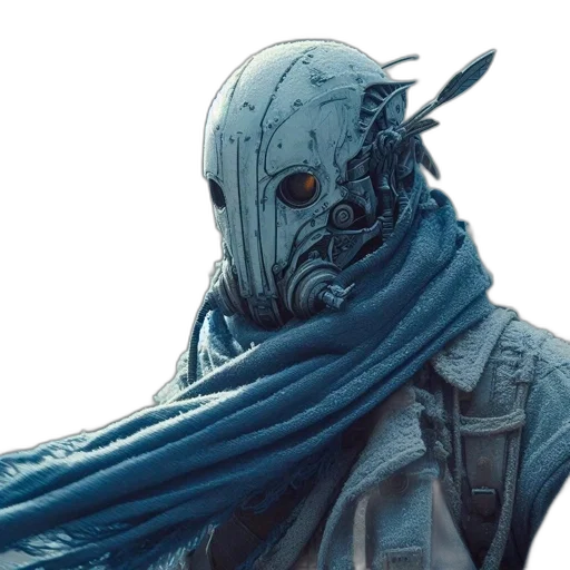 mask, face, creature, robot transparent PNG cut-out