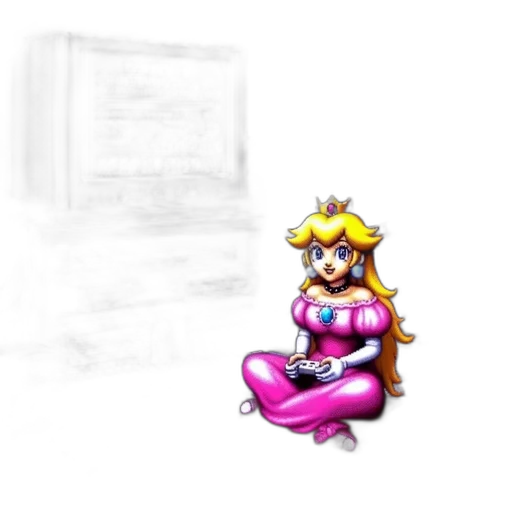 crown, furniture, dress, robot, vaporwave, pixel art, 3d render, concept art transparent PNG cut-out