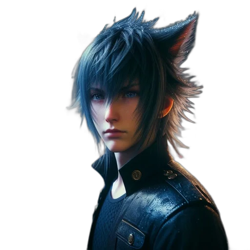 jacket, staff, face, dragon, concept art, fantasy art, photorealistic, 3d render transparent PNG cut-out
