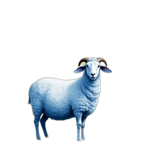 animal, staff, creature, pixel art, 3d render, concept art, photorealistic, blue transparent PNG cut-out