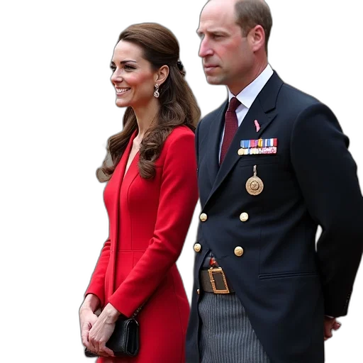 crown, dress, jacket, kate, middleton, prince, william, arrive transparent PNG cut-out