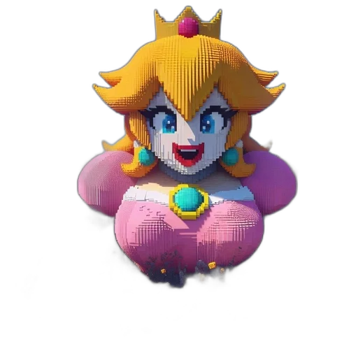 crown, dress, creature, mask, 3d render, concept art, pixel art, vaporwave transparent PNG cut-out