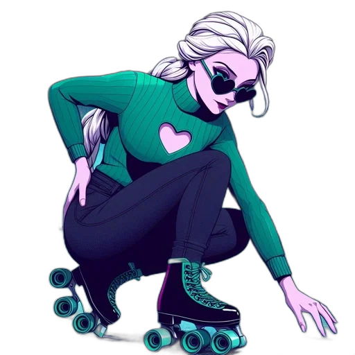 jacket, robot, creature, concept art, vaporwave, cartoon, comic book art, green transparent PNG cut-out