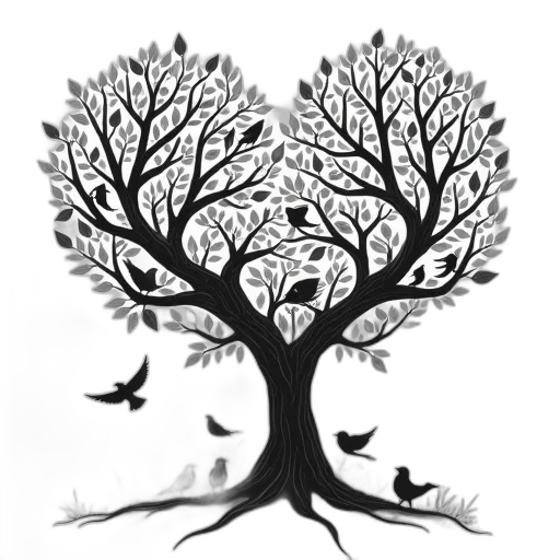 tree, crown, staff, animal, fantasy art, concept art, photorealistic, pencil sketch transparent PNG cut-out