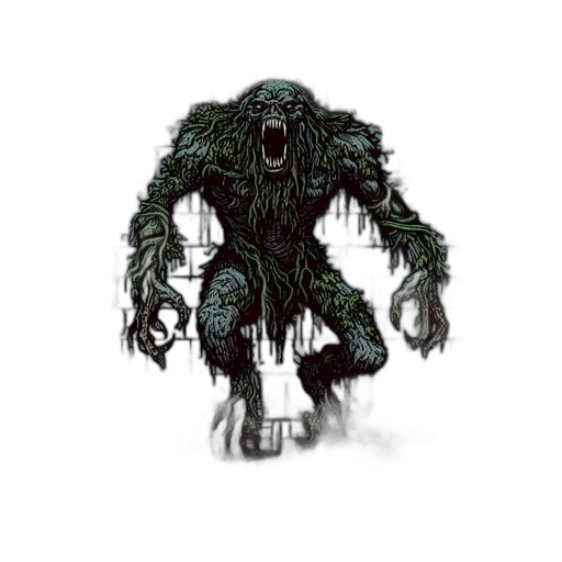 creature, animal, mask, hair, concept art, comic book art, fantasy art, pixel art transparent PNG cut-out