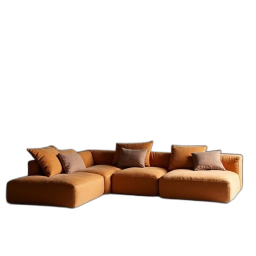 furniture, 3d render, photorealistic, earth tones transparent PNG cut-out