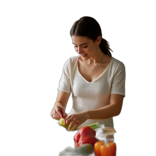 food, staff, dress, jewelry transparent PNG cut-out