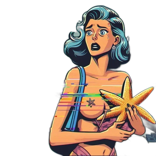 weapon, jewelry, comic book art, concept art, vaporwave, cartoon, outer space, underwater transparent PNG cut-out