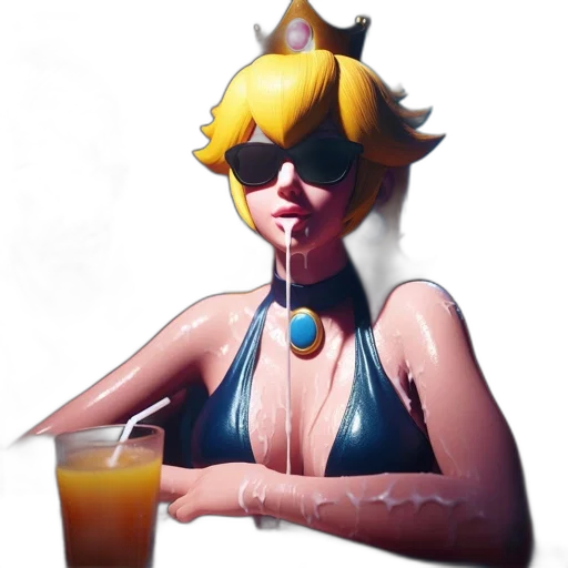 dress, robot, crown, concept art, 3d render, pixel art, fantasy art, three transparent PNG cut-out