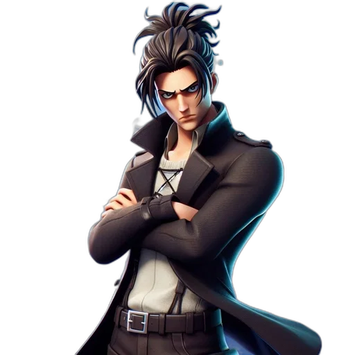 jacket, staff, weapon, face, concept art, fantasy art, pixel art, 3d render transparent PNG cut-out