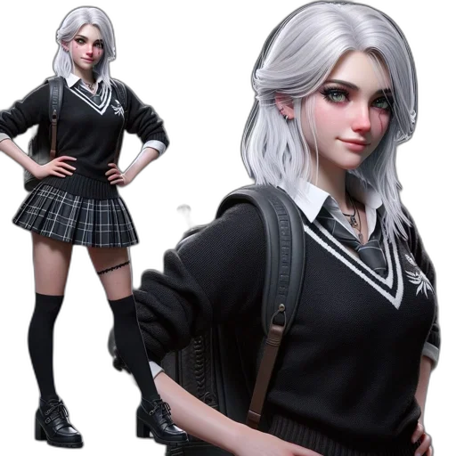 jacket, concept art, fantasy art, 3d render, comic book art, dark, monochrome, animated transparent PNG cut-out