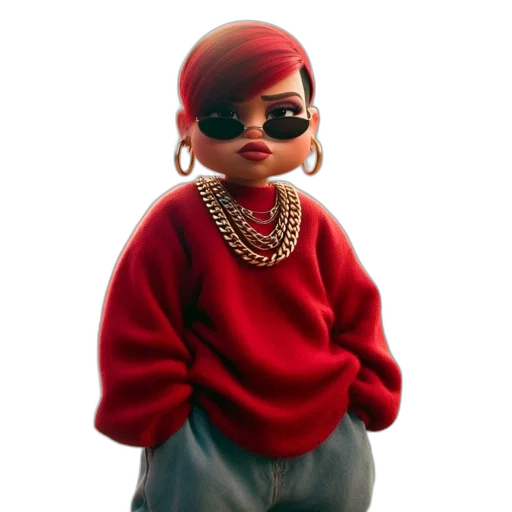 jacket, jewelry, 3d render, concept art, photorealistic, cartoon, red, image transparent PNG cut-out