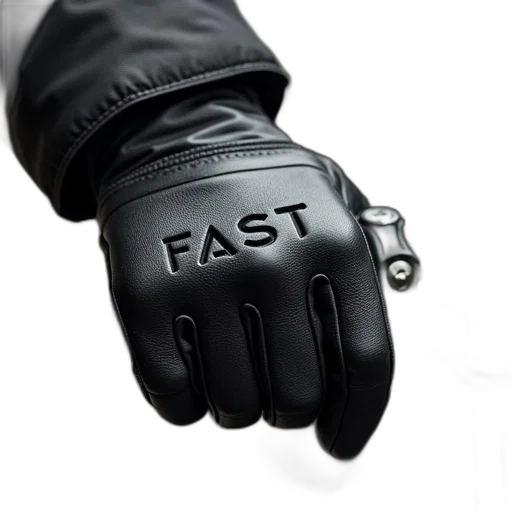 jacket, weapon, cyberpunk, 3d render, close-up, person, hand, wearing transparent PNG cut-out