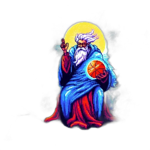 staff, pixel art, concept art, fantasy art, vaporwave, unique, basketball, scene transparent PNG cut-out