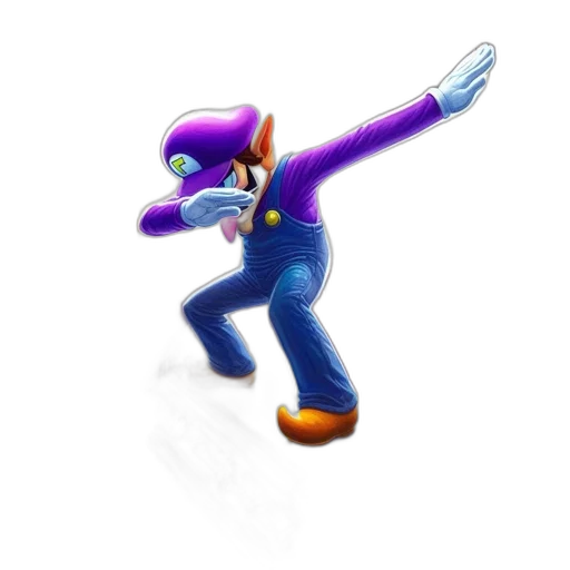 staff, hat, weapon, jacket, 3d render, concept art, vaporwave, pixel art transparent PNG cut-out